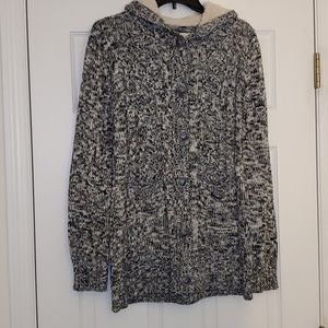 Long Black and White Sweater